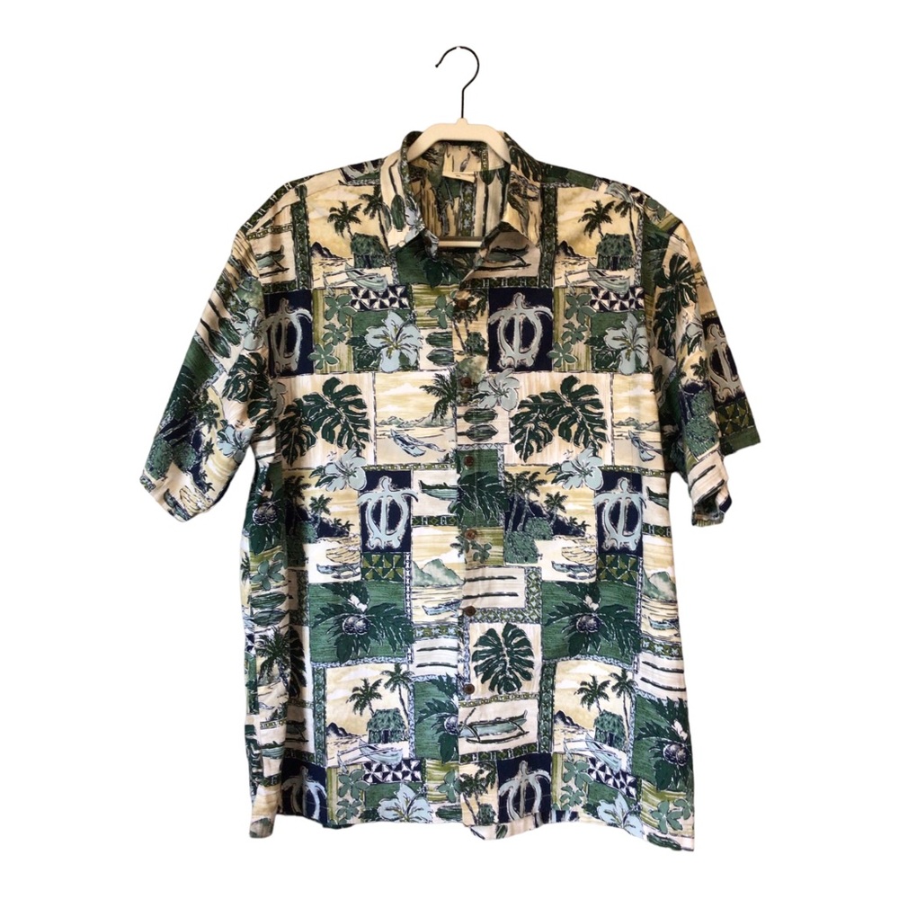 Vintage GO BAREFOOT Men’s XL Hawaiian Button Down Shirt - Made in Hawaii